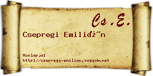 Csepregi Emilián névjegykártya